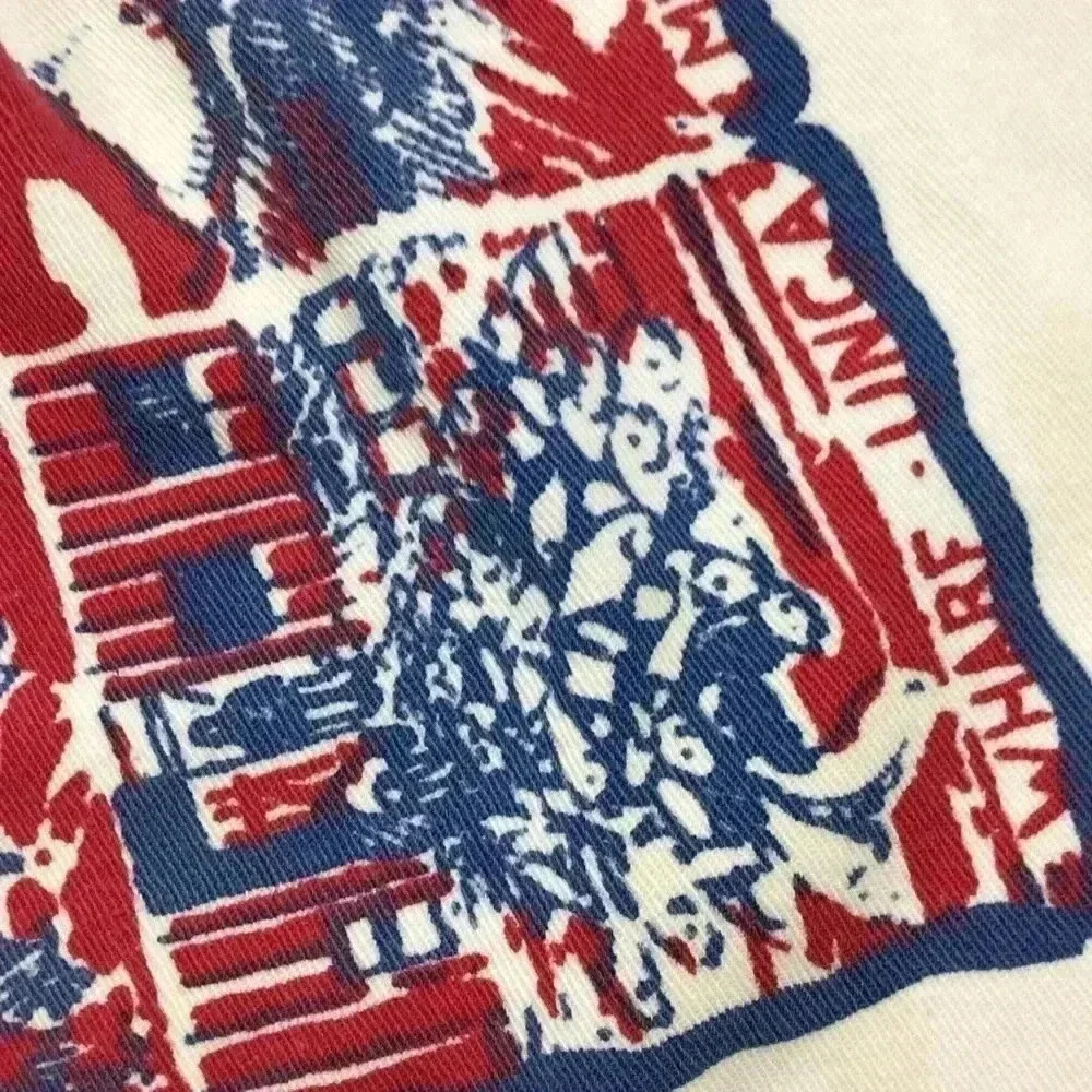 Vintage Alaska card table cloth 30 x 33.